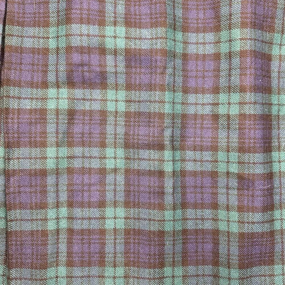 PRICE DROPPED! Blue and Green Plaid A-Line Skirt - Picture 2 of 8